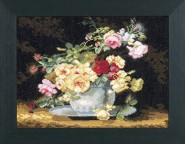 Розы в фарфоровой вазе (Roses in a Porcelain Bowl). Коллекция Platinum. 38004A