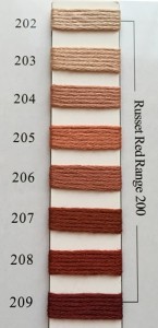 Needlepoint  208.  - - Russet Red