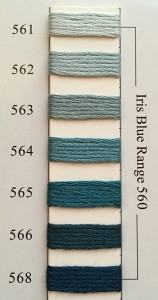 Needlepoint  564.     Iris blue