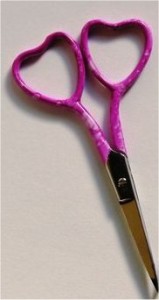 Ножницы Dinky-Dyes. Пурпурное сердце